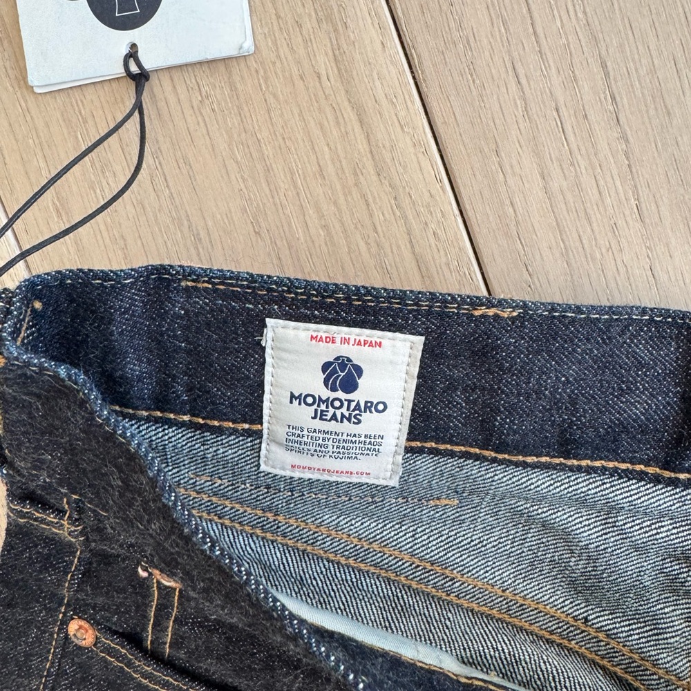 Momotaro Dark Indigo Slim Straight Jeans - Picture 2 of 11